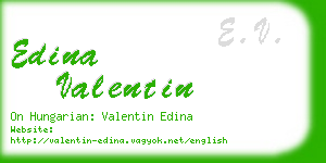 edina valentin business card